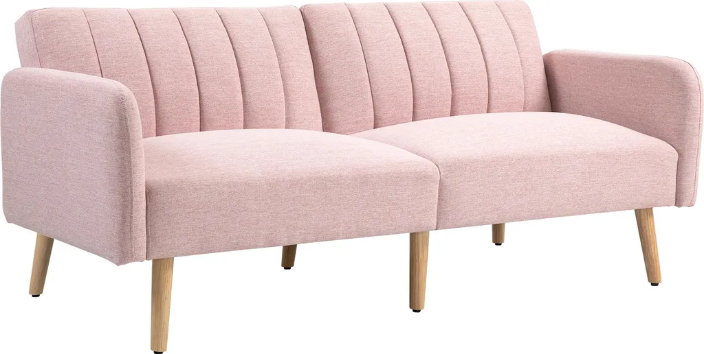 Canapé Lit d'Appoint 2 Places pour Petit Salon et Studio Coloris Rose
