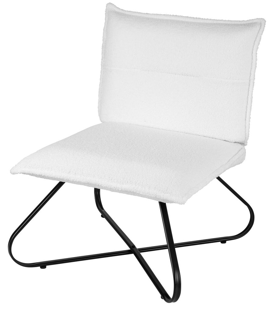 LIVARNO home Sessel Polsterstuhl Teddybezug und Metallfüßen Produktbild 