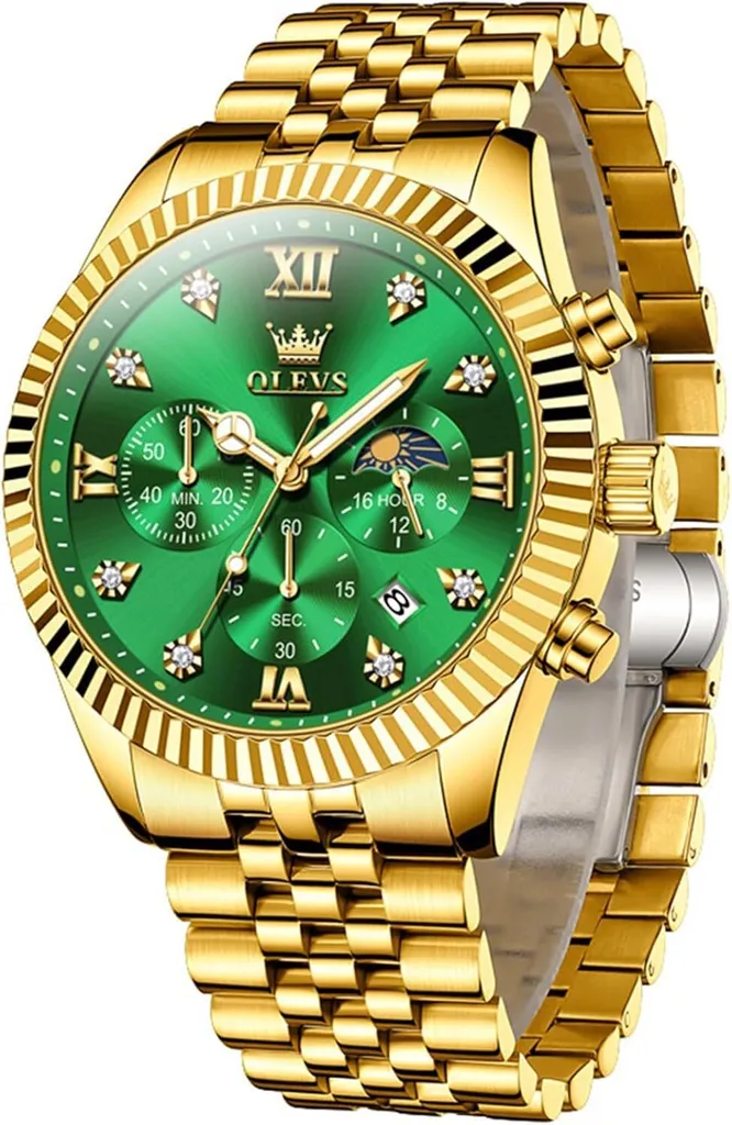 Orologio Maschile in Metallo con Datario e Quadrante Luminoso Notturno