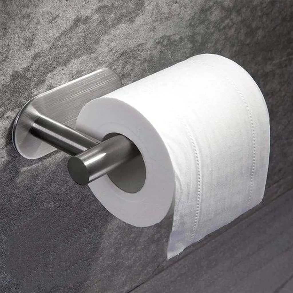 Porte-rouleau papier toilette en acier nickel brossé - Modèle INOX-42