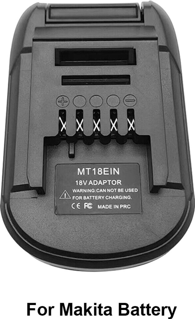 Batterieadapter Konverter für Makita 18V LXT Akkus, um Geräte von Einhell 18V Akkus zu treiben schwarz (Ohne Akku)