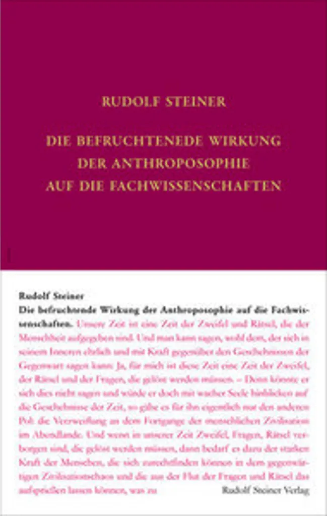 L'Effet de l'Anthroposophie sur les Sciences de Rudolf Steiner - Livre