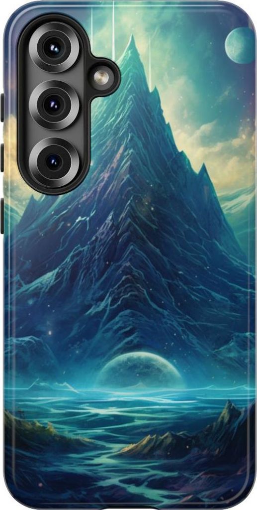 Surreale kosmische Berglandschaft – Hülle Kompatibel mit Samsung Galaxy S25