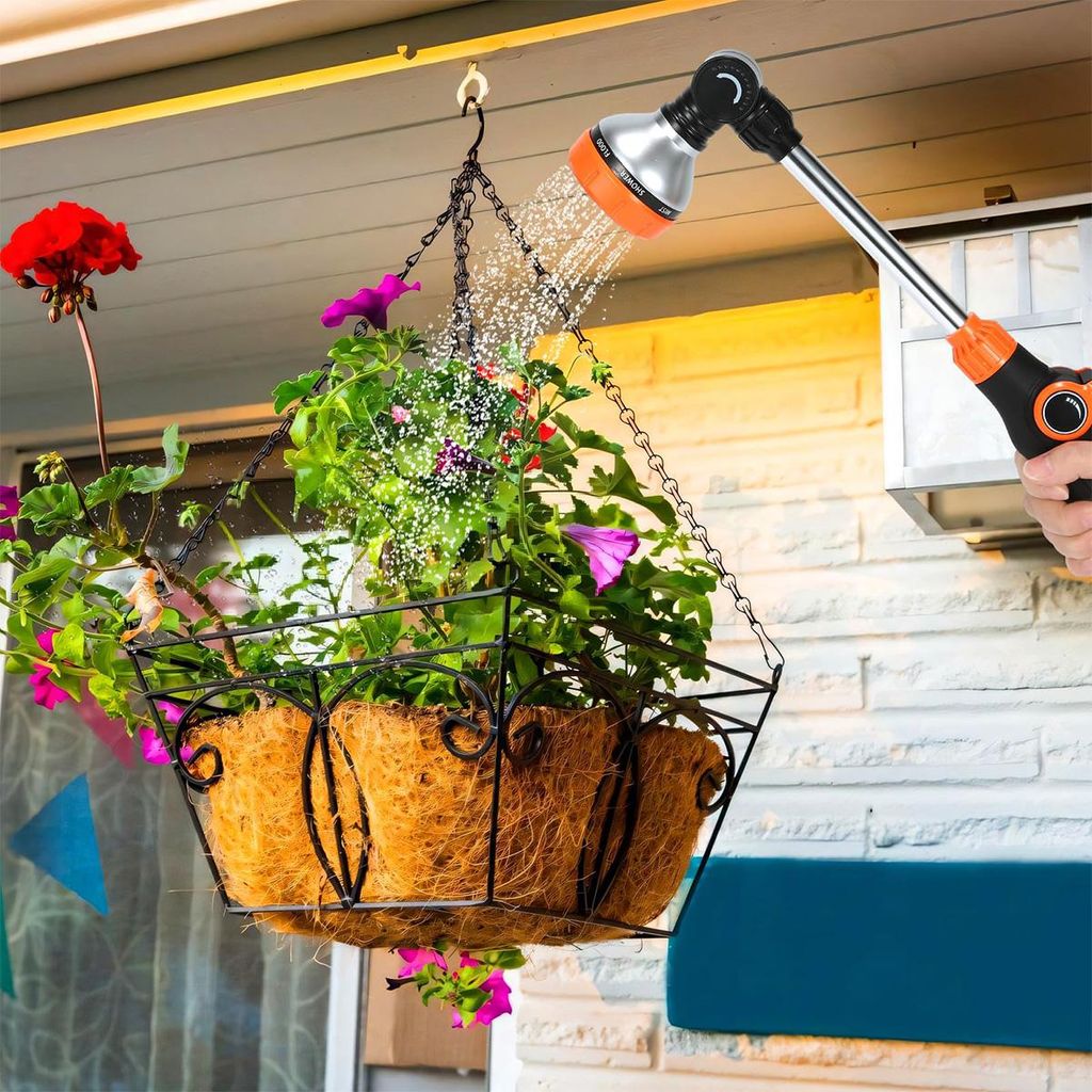 Gießstab 43 cm Handbrause Garten mit 8