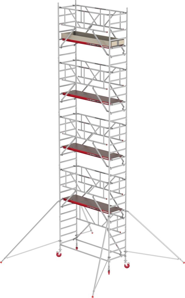 Altrex Fahrgerüst RS Tower 41 PLUS Aluminium mit Safe-Quick und Holz-Plattform 10,20m AH breit 0,90x2,45m
