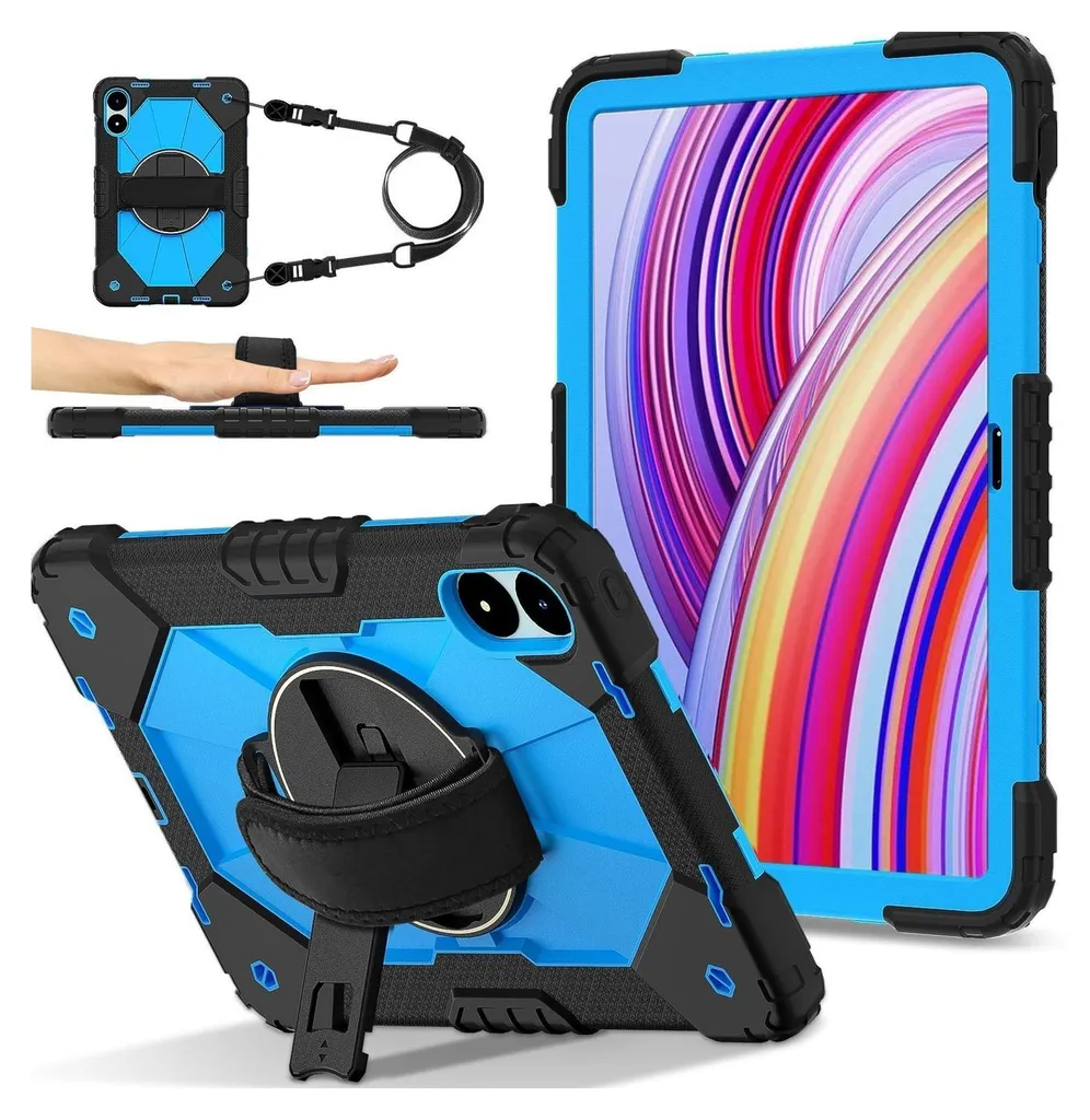 Cover Xiaomi Redmi Pad Pro 12.1 Robot Style - Protezione Gaming Blu/Nero