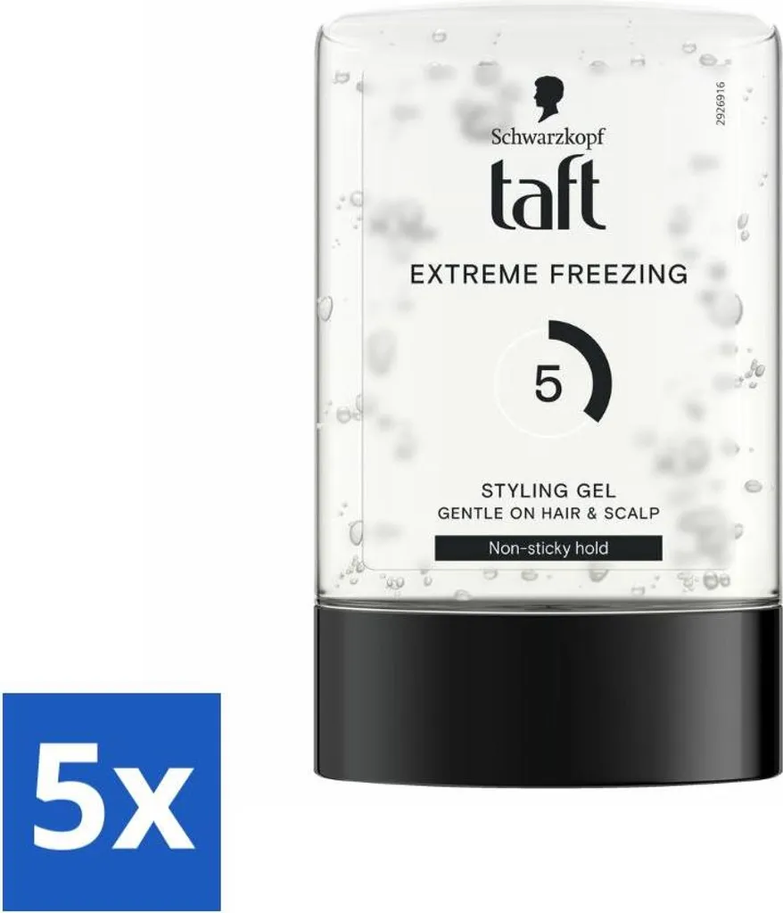 Set 5x Taft Gel Modellante Extreme Freezing 5 - Tenuta Forte 300 ml