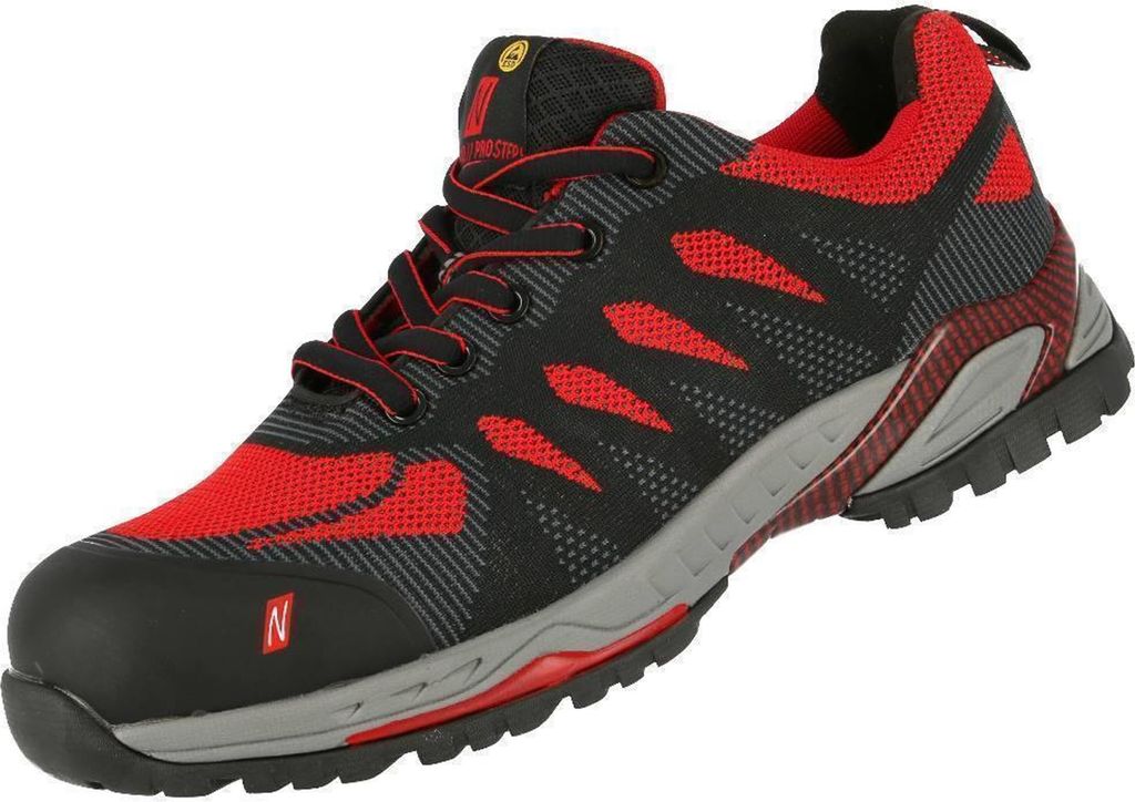S1P Sicherheitshalbschuhe Nitras Pro Step | Gr. 40 | Textil | rot