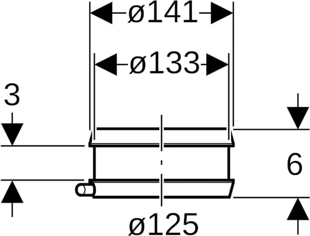 Bande à souder électrique d125 pour bloquer la dilatation Geberit