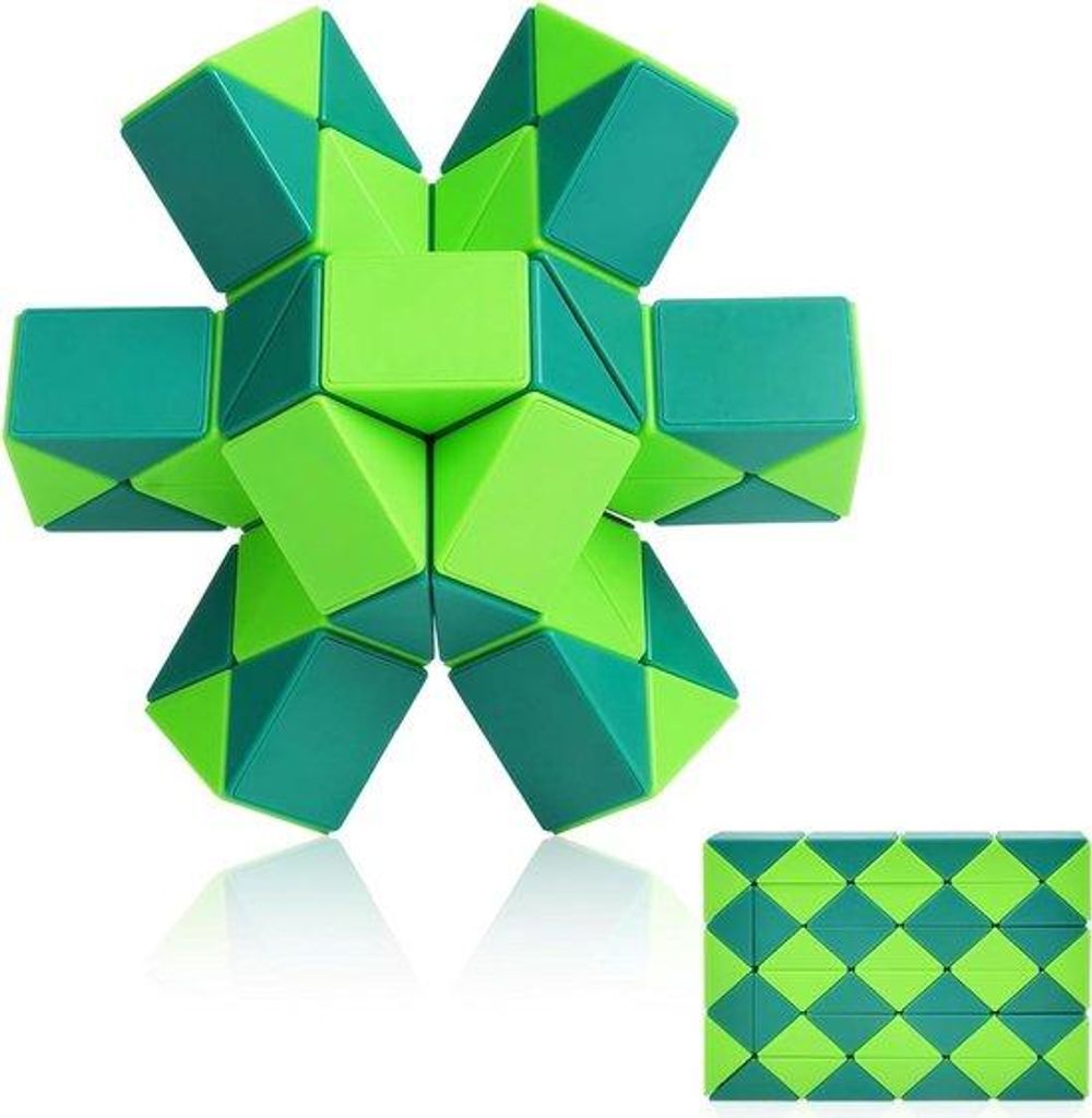 Magische Fidget-Kubus 48 Stücke - Puzzel für Feierlichkeiten - Grün - Kinderspielzeug für Jungen und Mädchen.
