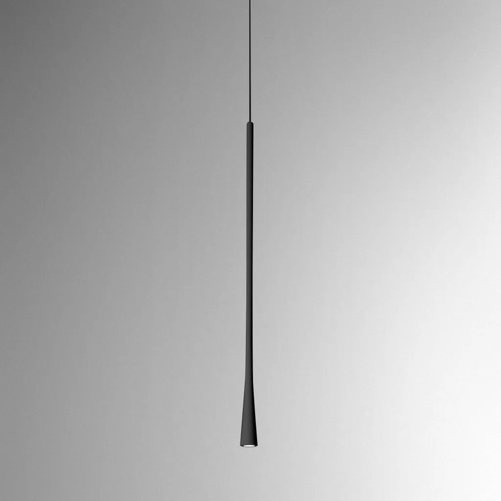 Suspension LED en Aluminium Noir 3000K avec Câble Ajustable de 165 cm