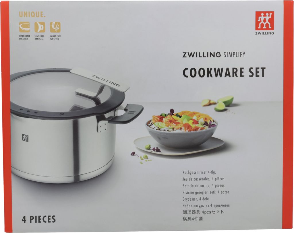 ZWILLING Simplify, Schwarz, Silber, Edelstahl, Edelstahl, Produktbild 