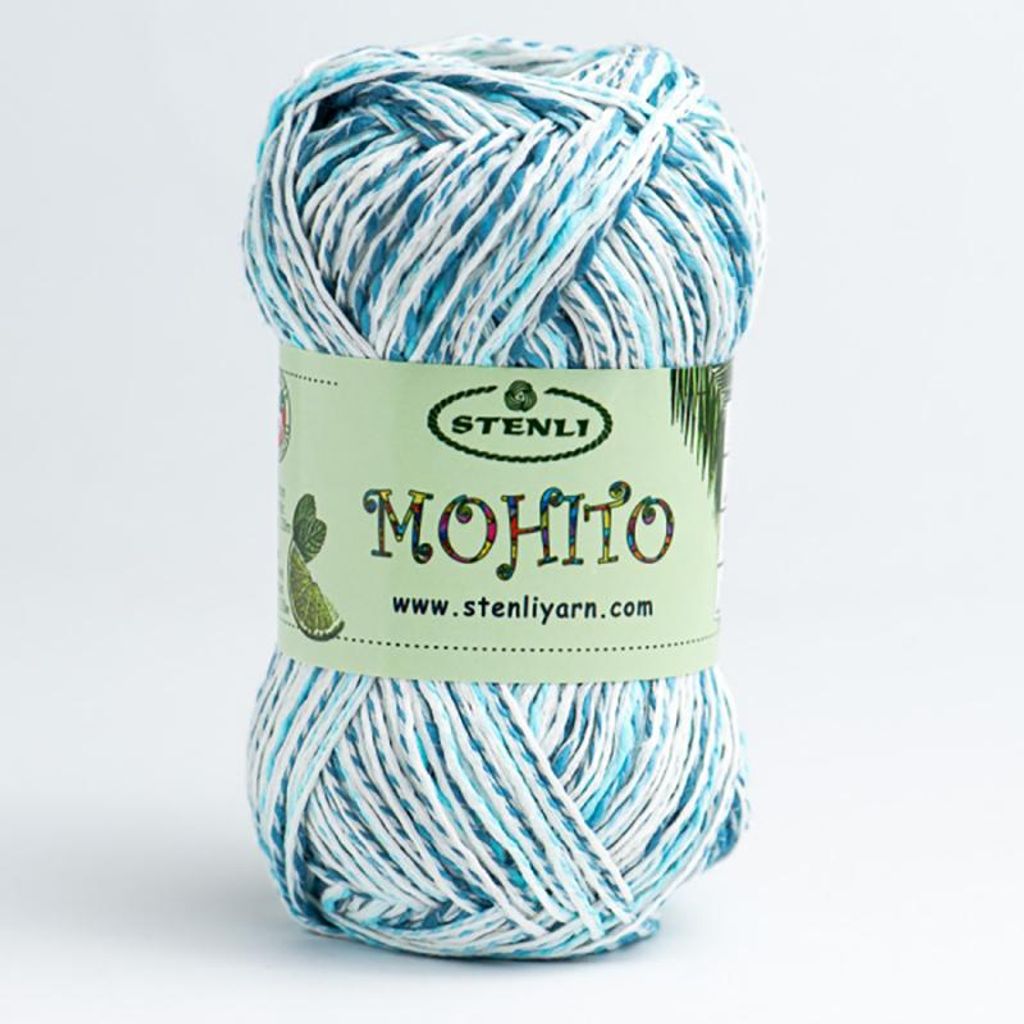 Stenli Mohito 61 Garn - 75% Baumwolle & 25%.Polyacryl, Ideal für Sommerprojekte
