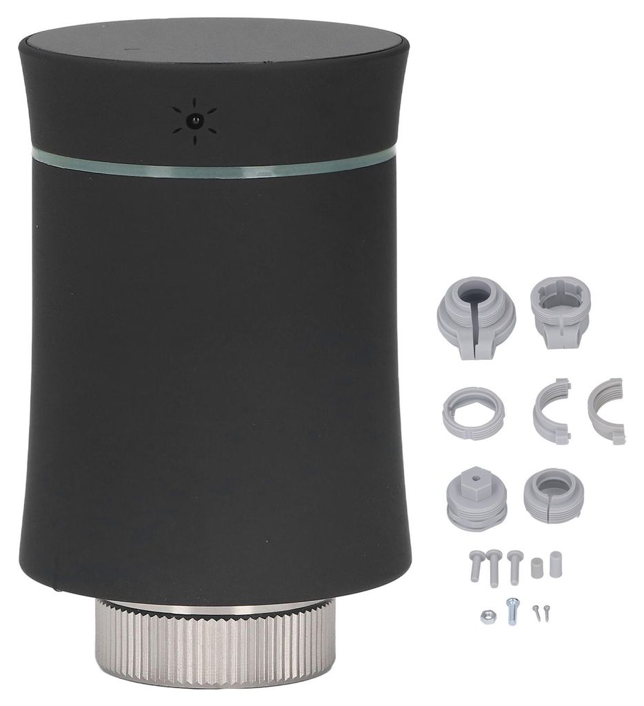 Intelligentes Heizkörper-Thermostatventil APP Fernbedienung Energiesparendes Temperaturregelventil Heizungsventil für Zigbee für Tuya Schwarz