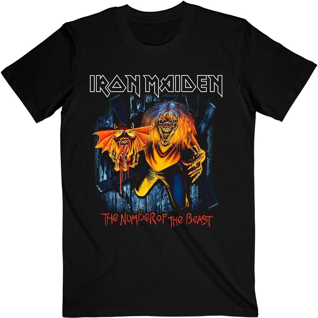 Iron Maiden - "Number Of The Beast" T-Shirt für Herren/Damen Uni RO4881 (XL) (Schwarz)