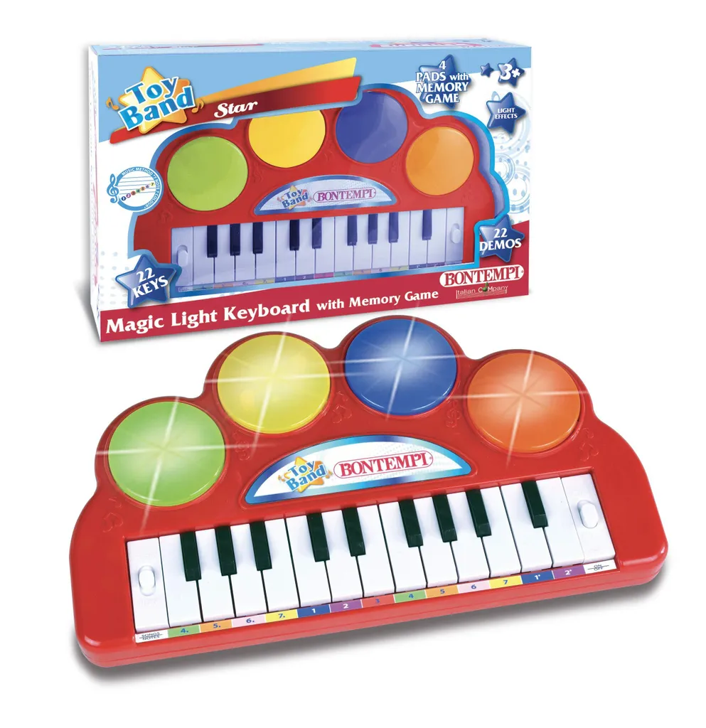 Jouet musical interactif Magic Light : clavier et percussions pour petit