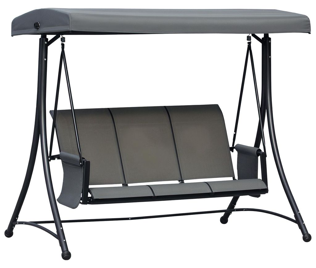Outsunny 3-Sitzer Hollywoodschaukel Gartenschaukel mit Produktbild 