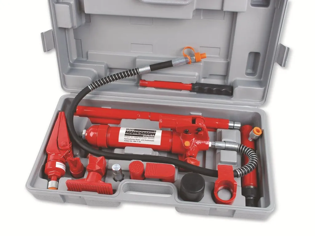 Kit hydraulique de redressage haute résistance avec vérin et pompe 4T