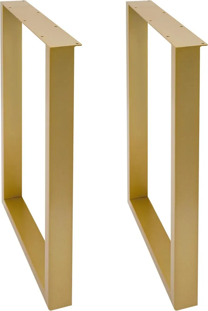 Gambe Oro per Tavoli 71 cm in Acciaio | Set 2 Pezzi Portata 200kg