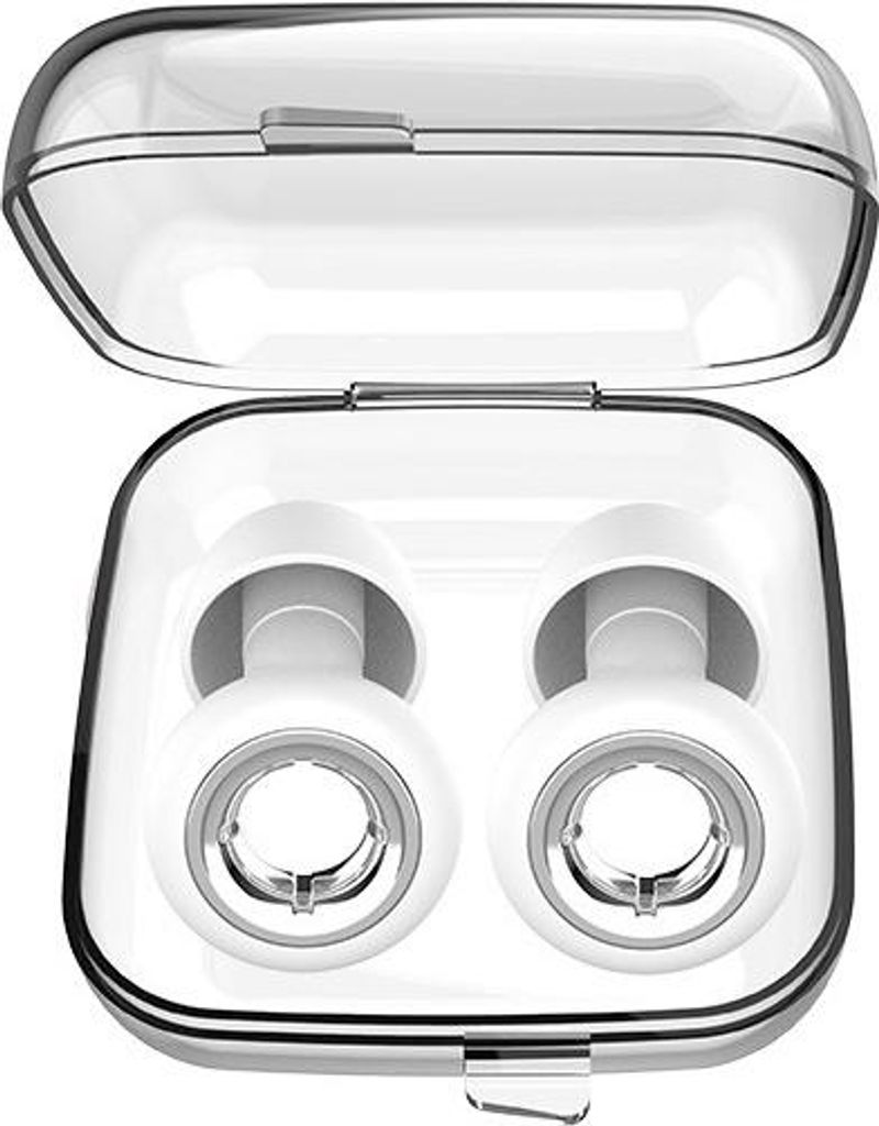 INF Geräuschreduzierende Ohrstöpsel S2, Weiß/Silber, Silikon, 2.1x1.6x1.5cm, 2 Stück Weiß + Silber