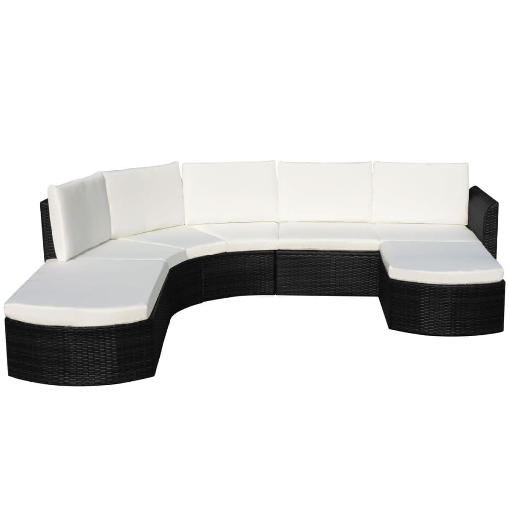 vidaXL 4-tlg. Garten-Lounge-Set mit Auflagen Poly Rattan Produktbild 