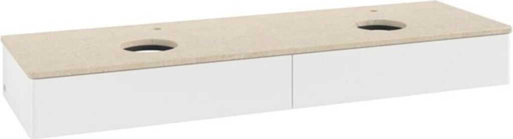 V&B Waschtischunterschrank ohne Frontstruktur, mit Beleuchtung Antao 160x50cm, HL, WBP botti., wh. m Lac