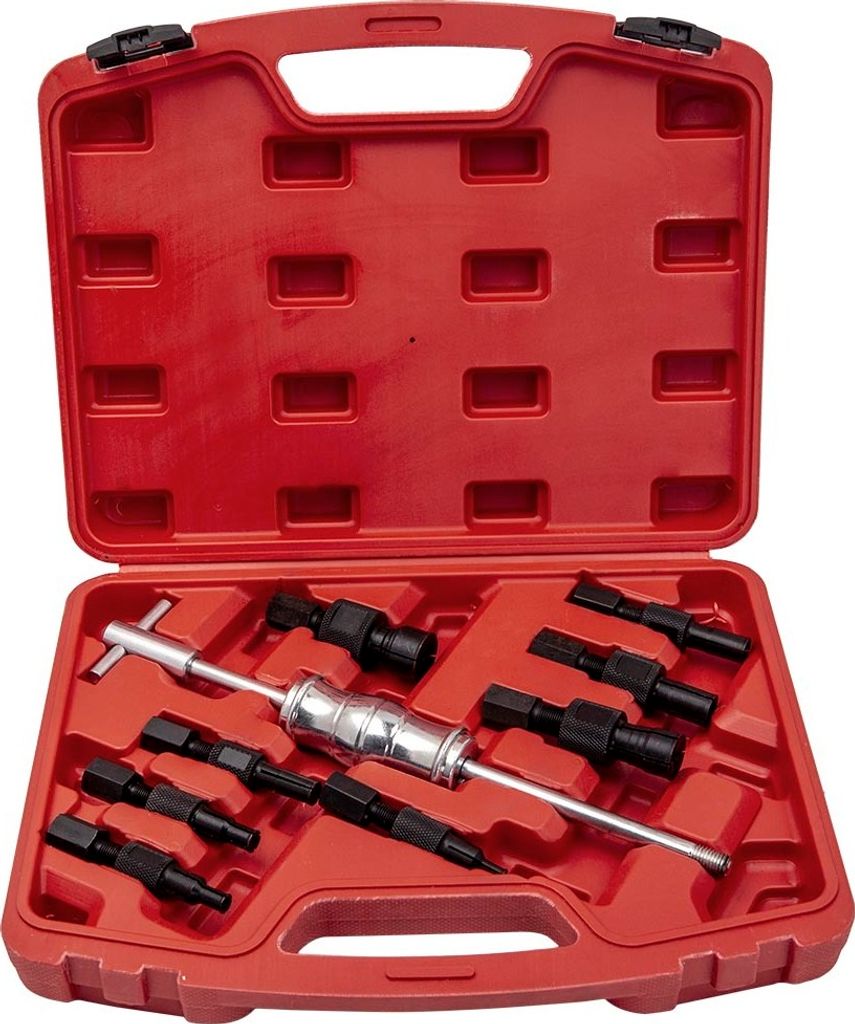 9 tlg Innenabzieher Grundloch Innenlager Werkzeug Set Kugellager Gleit Hammer