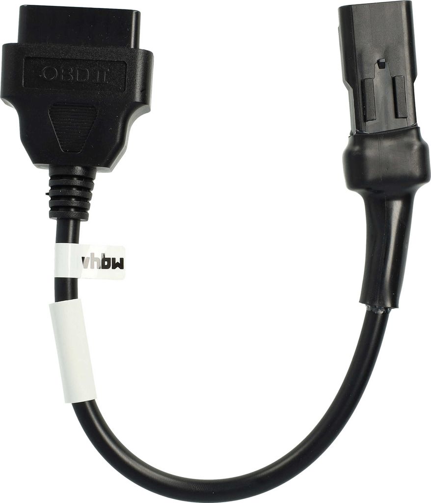 vhbw OBD Adapter 4Pin auf OBD2 16Pin kompatibel mit Ducati 1299 Panigale, 1299 S Panigale, 1199 Panigale, 1199 S Panigale Motorrad - 0,2 m