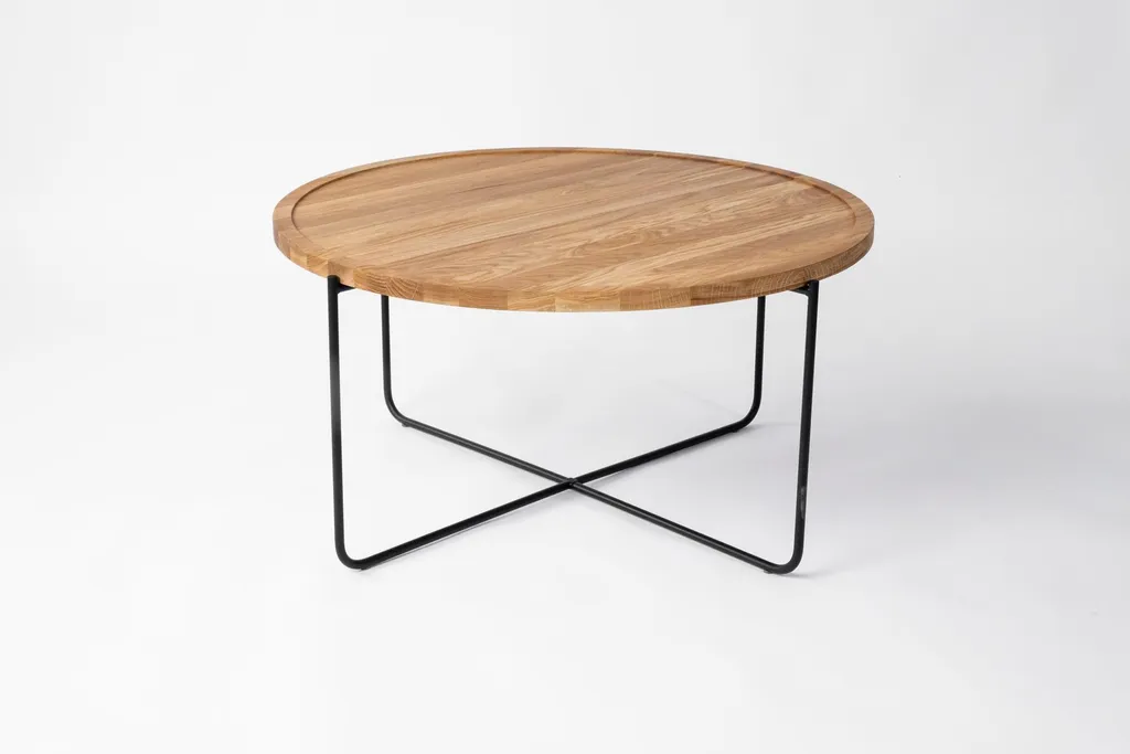 Table Basse Albert 80 cm Chêne Naturel - Robuste et Facile à Entretenir - 2