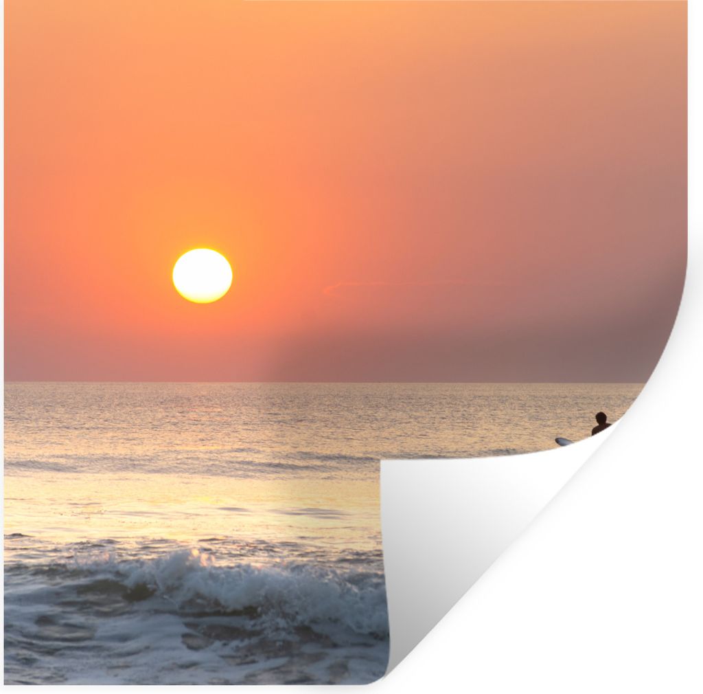 MuchoWow Wandtattoo Wandsticker Wandaufkleber Meer - Surfen - Sonne 50x50 cm Selbstklebend und Repositionierbar - Selbstklebend - Fototapeten