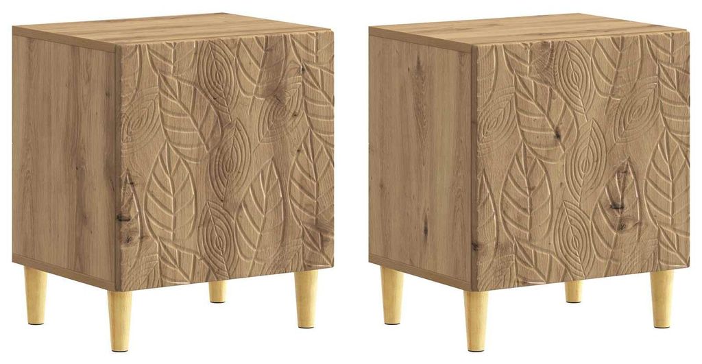 Nachttisch 2 pcs Artisan-Eiche 43 x 34,5 x 50 cm Holzwerkstoff