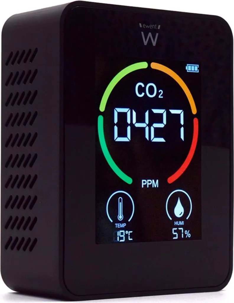 Compteur de CO2 Ewent EW2420 - Évitez l'Air Confiné et la Fatigue