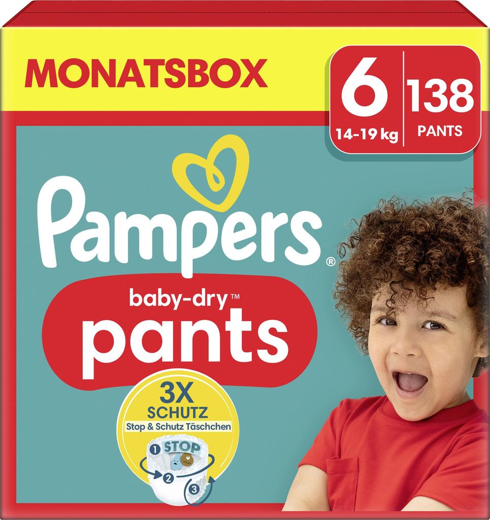 Pampers Windeln Pants Größe 6 (14-19kg) Baby-Dry Produktbild 
