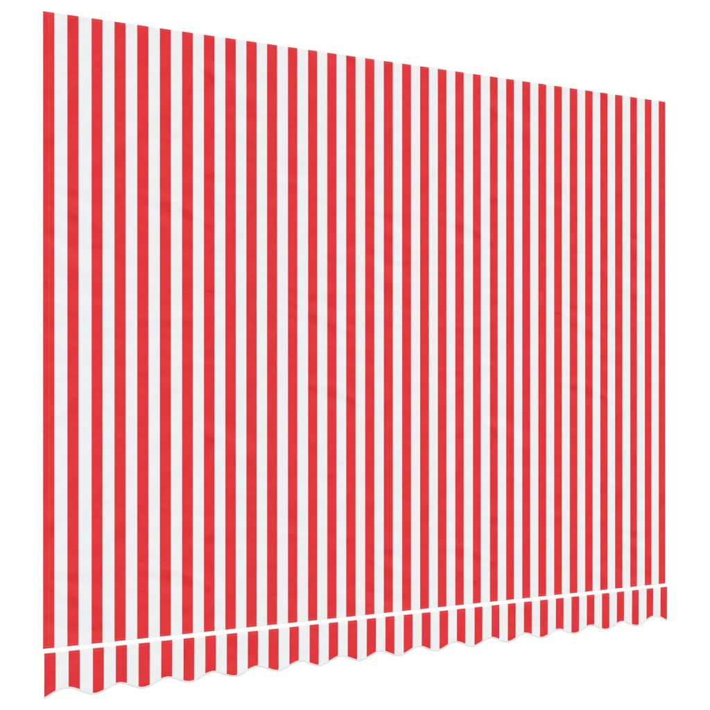 Telo Ricambio Tenda Sole 3,5x2,5m Rosso/Bianco Impermeabile UV