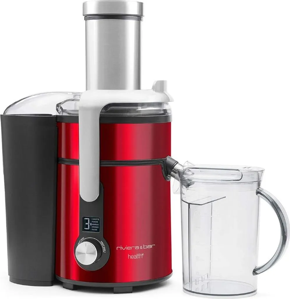 Centrifugeuse Professionnelle 1300W Rouge 1.2L Goulotte Large PCJ677