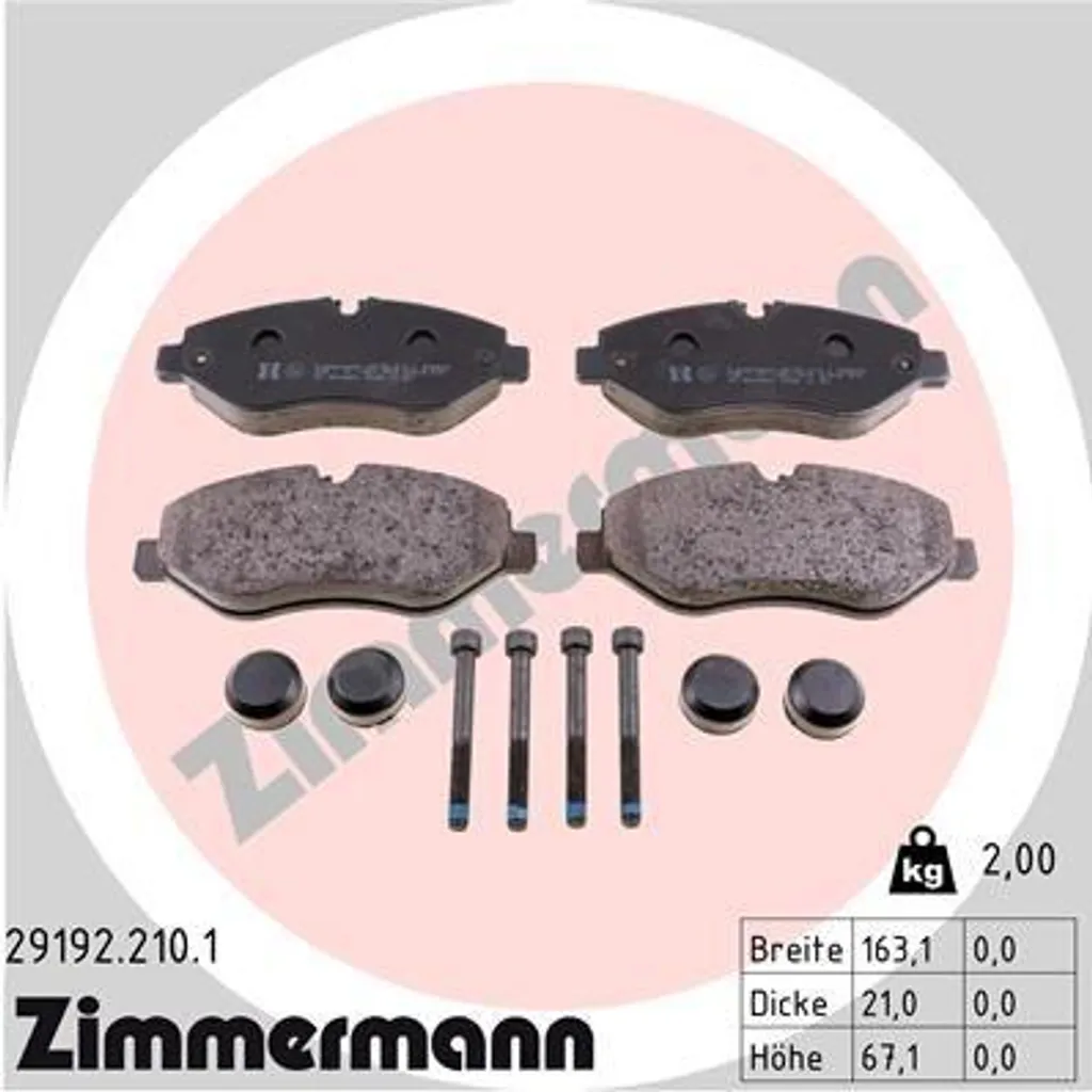 Stop aux bruits de freinage avec les plaquettes Zimmermann 29192 Sprinter