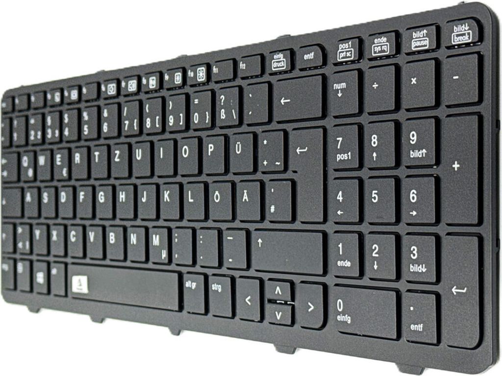 DEUTSCHE Tastatur ohne Rahmen für HP ProBook 450 G1 (E9Y49EA), 470 G0 (H0W06EA)