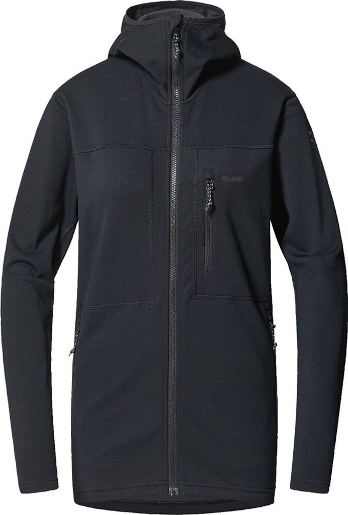Haglofs Rosson Mid Fleece Mit Durchgehendem Reißverschluss Schwarz S Frau Schwarz S