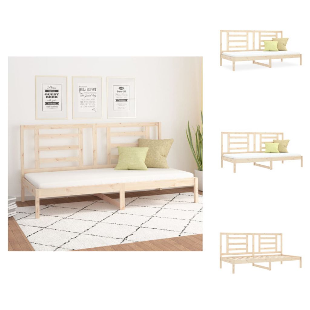 vidaXL Tagesbett 80x200 cm Massivholz Kiefer - Betten & Bettgestelle