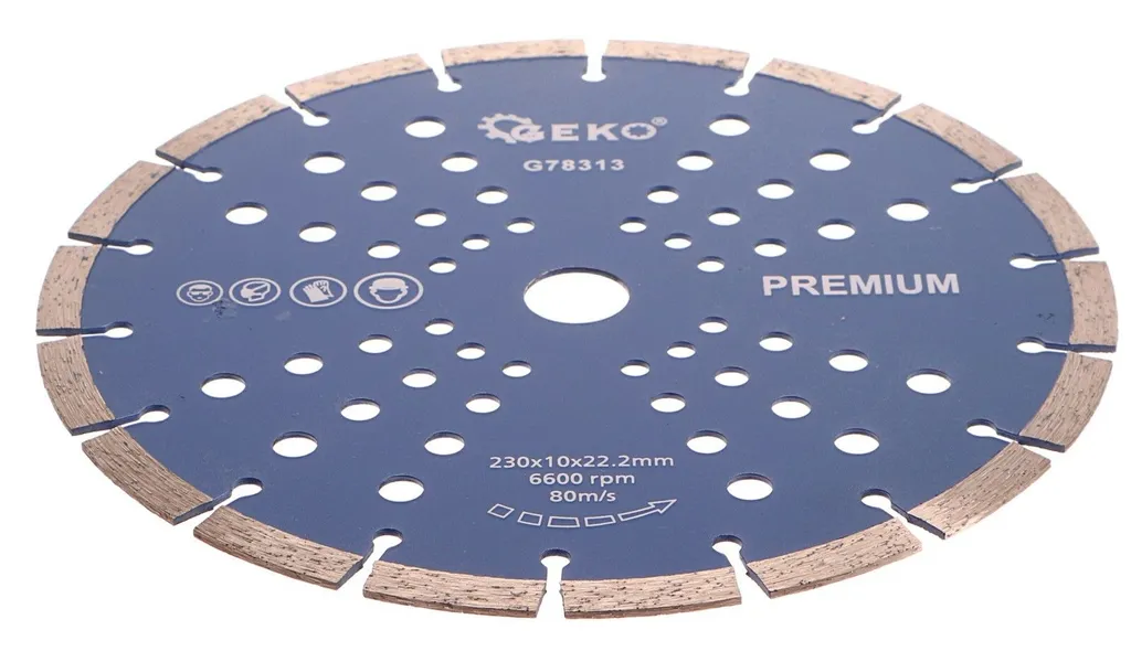 Disque diamanté 230mm avec segments de 10mm haute endurance