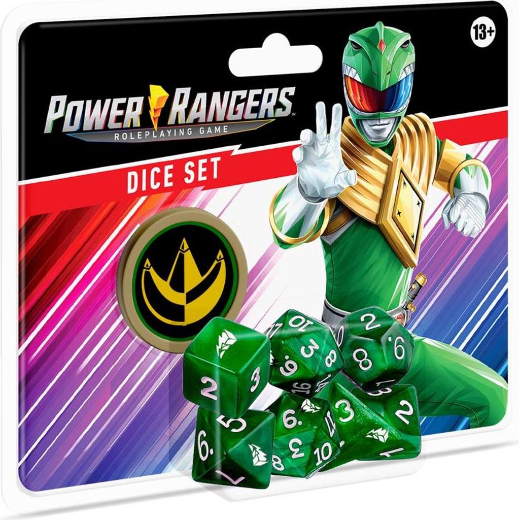 Power Rangers RPG Dice Set Green - Zestaw kości - Edycja Zdjęcie produktu 