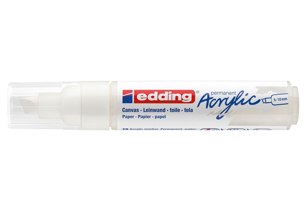 edding 5000 Acrylmarker breit verkehrsweiß 5 - 10 mm Produktbild 