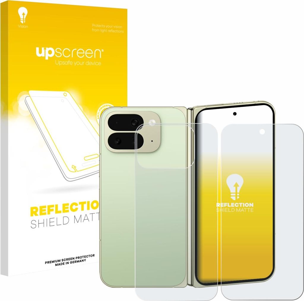 upscreen Schutzfolie für Google Pixel 10 Pro Fold (Display+Rückseite) Displayschutz Displayschutzfolie Folie Matt Entspiegelungsfolie