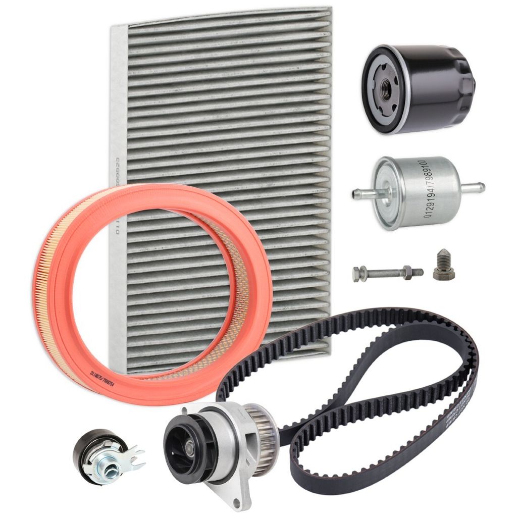 RIDEX Inspektionspaket Filterset für VW Polo Schrägheck (6N1) Caddy II Kastenwagen (9K9A) Polo Classic (6V2) Polo Variant (6V5) Caddy II Kombi (9...