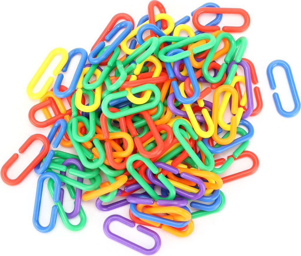 Kunststoffkette Vogelspielzeug CClips Haken Links Papagei pädagogisches Kauen