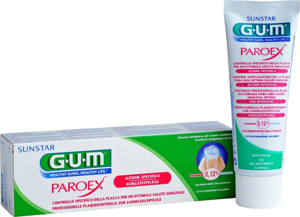 Gum Paroex Zahnpasta Intensive Action 75ml Chlorhexidin Produktbild 