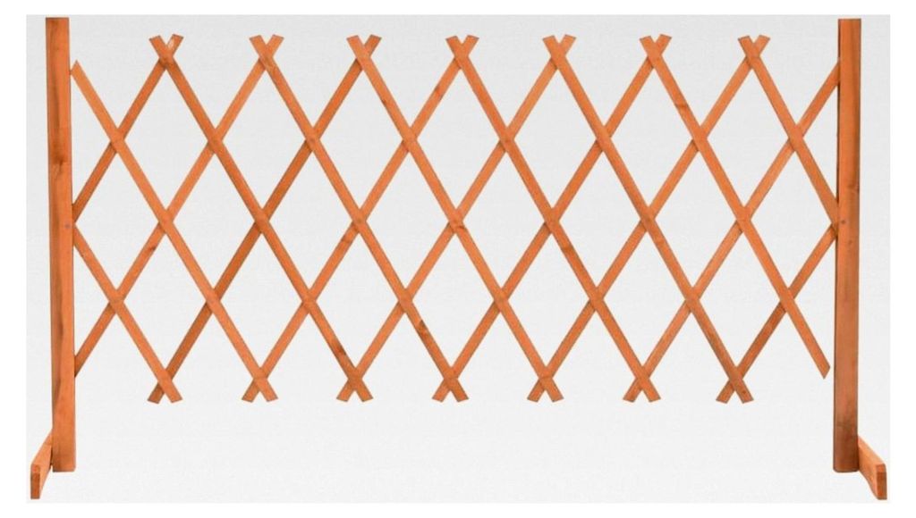 Zaun und Absperrungen, Zaunpaneele, Gartenzaun, Orange, 150 x 80 cm, Massivholz