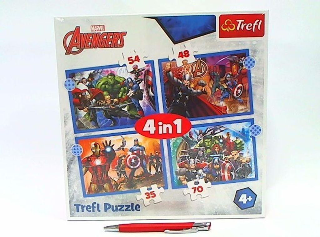 Marvel Avengers, 4 v 1 puzzle (Kinderpuzzle) Obrázok produktu 