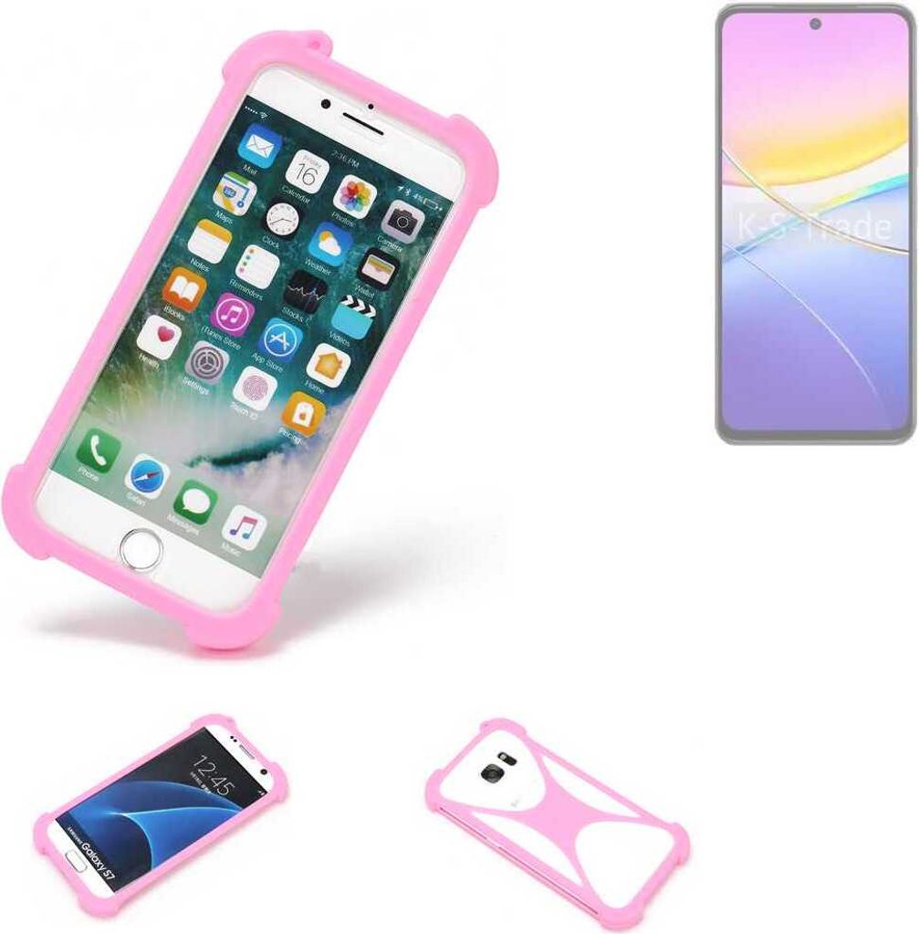 K-S-Trade Handy Hülle kompatibel mit Vivo Y37m 5G Schutz Hülle Bumper Silikon Schutz Hülle Cover Case Silikoncase Silikonbumper TPU Softcase
