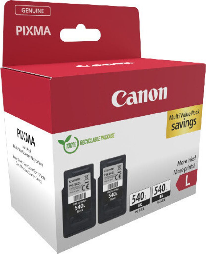 Canon PG-540L Druckerpatrone 2 Stück(e) Original High (L) Produktbild 4